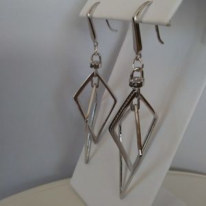 Lisa Michele Sterling/CZ Geometric Dangles